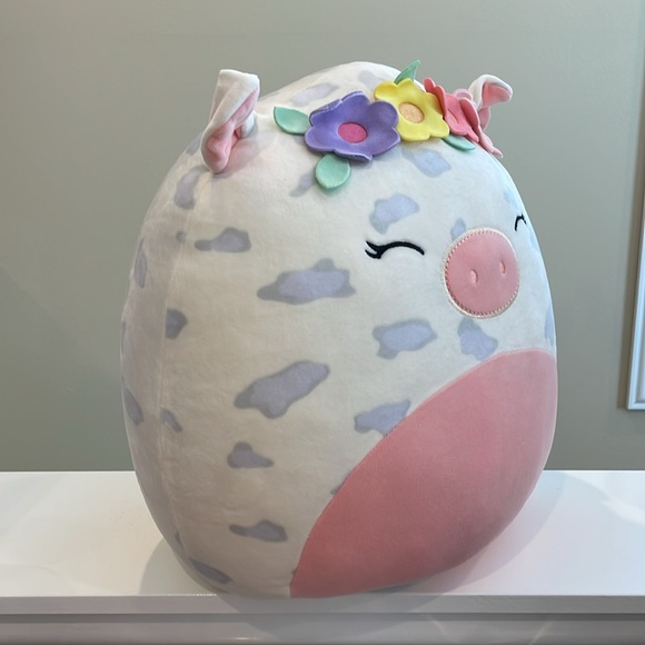 NWT 16” Rosie the Spotted Pig with Flower Crown Squishmallow - Picture 3 of 7
